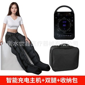Masajeador neumático de compresión para piernas con bolsas de aire y ondas de aire para terapia de presión en extremidades, masajeador de pies de cobertura completa - Product Image 3