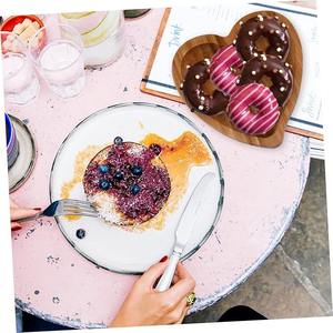 Plateau de service en bambou durable et écologique de 8 pouces, polissage lisse, design européen en forme de cœur pour les fêtes - Product Image 2