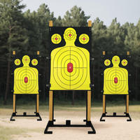Fabrikneue fluoreszierende Splatter-Burst-Schießzielscheibe mit sofortigem Feedback – Silhouettenpapier für Indoor- und Outdoor-Taktiktraining und Zubehör