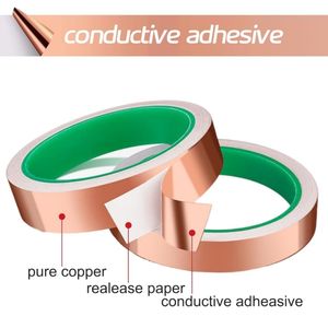 Cinta de lámina de cobre trasera negra de alta temperatura Silicona adhesiva sensible a la presión microporosa para vidrieras - Product Image 3