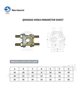 Abrazadera Doble para Sillín con Doble Perno en U de Acero Maleable Fundido, Templado y Recubierto de Zinc para Seguridad de Cables Metálicos - Product Image 6