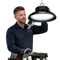Lumière LED UFO IP65 pour entrepôt industriel, 150W, 18000lm, réflecteur en aluminium