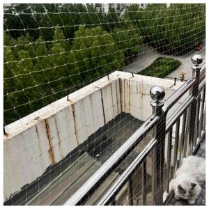 Bán buôn Trắng Nylon <span class=keywords><strong>Monofilament</strong></span> mèo Trong suốt Net ban công mạng lưới an toàn - Product Image 3