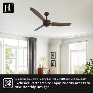 Nordic Decor 56-inch 3-Blade Ventilation Deprafon Wood Veneer Plywood Blades Remote-Controlled DC Fan - Product Image 5