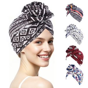 Afrikaanse Print Motorkappen Sexy Tulbanden Voor Dames Afrikaanse Patroon Kleur Print Prachtige Strik Dames Headwrap - Product Image 1
