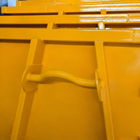 Conteneur à déchets à crochet de levage, bac à déchets en acier au carbone, capacité 1500 kg, 7,5 kW, pour la gestion des déchets de construction