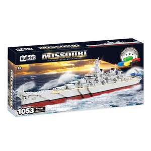 OXFORD Missouri Classic War Battleship, Bloques de Construcción de Plástico ABS, Modelo de Buque de Guerra Naval, Barcos de Juguete Coleccionables para Ensamblar - Product Image 1