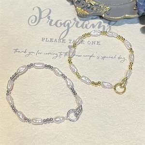 Zhizhen Luxury Premium <b>Fine</b> <b>Jewelry</b> Set-Baroque Freshwater Pearl Bracelet with Pure Silver <b>Body</b> Natural Regeneration New Light - Product Image 1