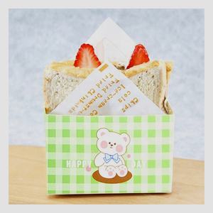 Boîte d'emballage en papier kraft pour tranches de gâteau Sandwich à emporter nourriture jetable <span class=keywords><strong>boulangerie</strong></span> pain pâtisseries Dessert - Product Image 6