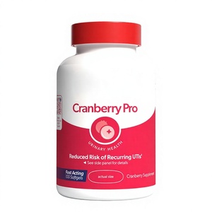 Gélules de canneberge OEM avec PAC Proanthocyanidines et Vitamine C pour la <span class=keywords><strong>santé</strong></span> des voies urinaires et le bien-être immunitaire - Product Image 1