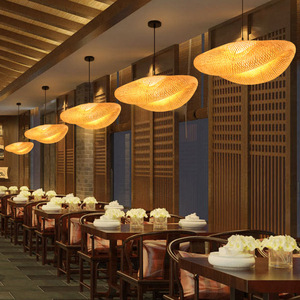 Lampe japonaise en bambou pour hot <span class=keywords><strong>pot</strong></span> lustre de salon de thé zen chinois pour restaurant d'Asie du Sud-Est, hôtel, installation suspendue chez l'habitant - Product Image 4