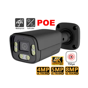 Cámara de Seguridad IP POE 4K 8MP con Visión Nocturna a Todo Color, Detección de Movimiento, Gran Angular, IP66 Impermeable - Product Image 1