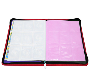 <span class=keywords><strong>Classeur</strong></span> de cartes arc-en-ciel personnalisable en cuir texturé diamanté avec pages intérieures vibrantes et fermeture éclair métallique - Product Image 5