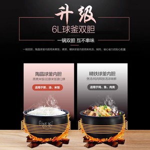 Supor Electric Pressure <b>Cooker</b> 6L Stainless Steel Inner Pot Programmable <b>Multi</b> <b>Function</b> Cooking Home Use - Product Image 4