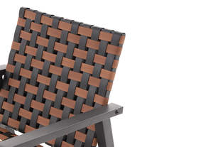 AJUNION 3 pezzi Set di mobili <span class=keywords><strong>da</strong></span> giardino in Rattan tessuto poltrona struttura in metallo <span class=keywords><strong>da</strong></span> esterno <span class=keywords><strong>balcone</strong></span> mobili con <span class=keywords><strong>tavolino</strong></span> - Product Image 3