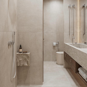 Modern Luxury <b>Bathroom</b> <b>Vanity</b> Unit Smart Mirror Wall-Mounted Cabinet Solid Wood MDF Construction Customizable Color Hospital Use - Product Image 4