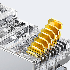 Chất lượng cao che chắn CAT5E 8P8C <span class=keywords><strong>RJ45</strong></span> Ethernet nối đồng nguyên chất mạ vàng với chất lượng lưới - Product Image 2
