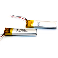 Batterie polymère au lithium petite taille WLY 050830 500830 0,37Wh 3,7V 100mAh avec fils PCM et connecteur
