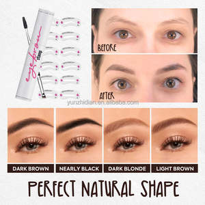 Kit de tampons pour sourcils facile à utiliser, pinceau double embout, poudre à sourcils multi-usages, kit d'outils de maquillage, fournitures cruelty-free - Product Image 5