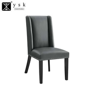 Hotel estilo francés <span class=keywords><strong>restaurante</strong></span> de madera silla tapizada de cuero negro sillas de comedor - Product Image 3