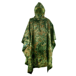 เสื้อกันฝนลายพราง DF1019 พร้อมฮู้ด ผ้าโพลีเอสเตอร์ อุปกรณ์กลางแจ้งสำหรับตั้งแคมป์ เดินป่า ตกปลา ล่าสัตว์ - Product Image 1