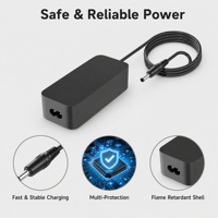 Chargeur rapide GaN 65W ABP PD3.1 avec câble USB-C rétractable, adaptateur mural ultra-fin ignifuge pour MacBook/S24, ordinateur portable et téléphone