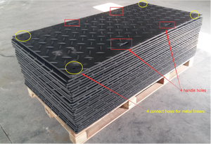 Waterproof Anti-slip <b>mat</b> Temporary Heavy Duty HDPE Ground Protection <b>Mat</b> 4x8 Customizable Cutting Construction Road <b>Mat</b> - Product Image 6