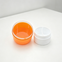 Pot à crème pour les yeux et le visage Yin-Yang à double compartiment en PP, 100 g, léger, double compartiment, crème de soin de jour et de nuit