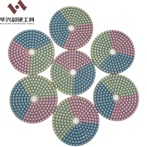 Nhà Máy nguồn 100 mét 4inch ba màu sắc kim cương ướt đánh bóng pad cho đá cẩm thạch Granite - Product Image 3