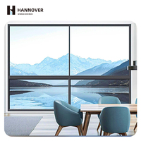 Ventanas Horizontales Corredizas de Aluminio Negro de Seguridad HANNOVER, Insonorizadas y Térmicas, Vidrio Templado, Acero Inoxidable, para Sala de Estar y Apartamento