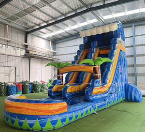 Toboggans aquatiques de 20 pieds <span class=keywords><strong>toboggan</strong></span> gonflable en palmier pour arrière-cour <span class=keywords><strong>toboggan</strong></span> gonflable en PVC pour aire de jeux et <span class=keywords><strong>piscine</strong></span> pour adultes - Product Image 1