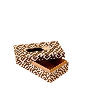 Artisan porte-serviettes en bois boîte à mouchoirs organisé porte-papier décoratif pour la maison hôtel voiture cuisine toilette organisateur décoratif - Product Image 2