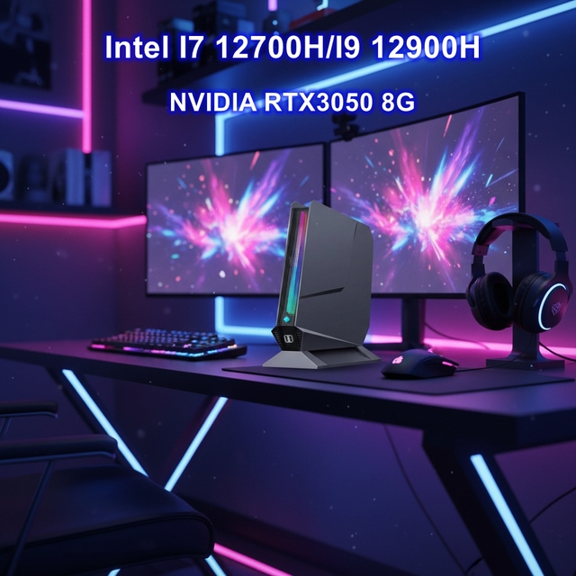 Mini Gaming Pc I9 12900H 13900H RTX3050 8G Triple 4K Display 32G RAM 1TB SSD WIFI6 Desktop Portable Game Business Computer