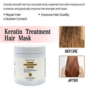 Mascarilla Capilar Orgánica Beauty Treats de 500 ml, con Colágeno, Biotina, Aceite de Argán y Queratina, Nutritiva, Hidratante y Reparadora para Cabello Dañado - Product Image 2