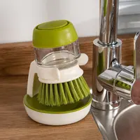Dish Pots Scrub Brush with Soap Dispenser Holder Dishwashing Removable  Cleaning Brushes Scrubber Kitchen Tool