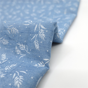 Skygen bonne conception bleu denim imprimé sergé doux tissu de chemise - Product Image 2