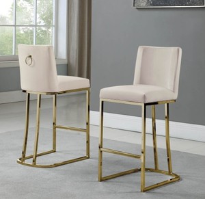 <span class=keywords><strong>Chaise</strong></span> de <span class=keywords><strong>bar</strong></span> de haute qualité, hauteur comptoir, avec base en acier inoxydable doré, revêtement en velours capitonné, tabouret de <span class=keywords><strong>bar</strong></span> - Product Image 2