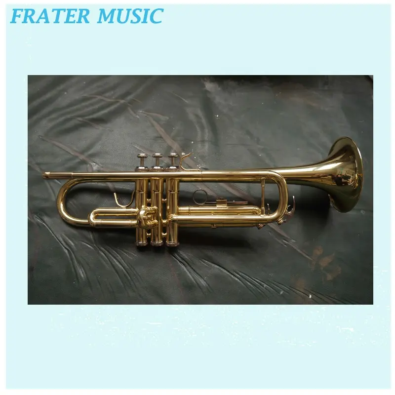 Beste Verkopen Bb Trompet Oem Goede Kwaliteit Messing Instrumenten Goudlak Bb Tone Trompette/Trompeta/Trompet (ETR-10)