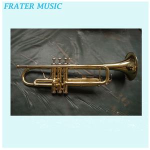 Trompette Bb Best Sell, OEM, bonne qualité, instruments en laiton, laque dorée, tonalité Bb, Trompette / Trompeta / Trompette (ETR-10) - Product Image 1