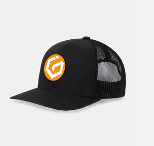 Casquette de camionneur personnalisée à profil haut structurée à 5 panneaux Chapeaux de camionneur en maille polyester réglables classiques avec logo personnalisé - Product Image 1