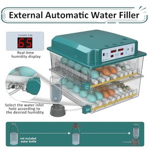 120 trứng tự động lồng ấp doanh thu độ ẩm màn hình kiểm soát nhiệt độ 5 chế độ tự động ấp ngày kỷ lục cho nở - Product Image 4