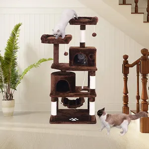 निर्माता थोक ग्रे बेज भूरा टॉवर कोंडो बिल्ली का पेड़