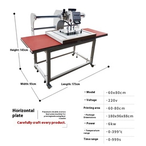 60x80 Máy ép nhiệt hai trạm trượt khí nén bề mặt làm việc lớn cho máy in truyền nhiệt may mặc - Product Image 3