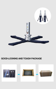 Jgaurore — phare Led sans ventilateur à grand faisceau, lumière de nuit, haute qualité, modèle H1, G10J 6500K, h4 - Product Image 6