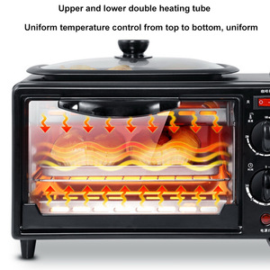 Tuyệt Vời Đa Chức Năng 3 Trong 1 Nướng Bánh Mỳ Chảo Ăn Sáng Trạm Không Dính Xách Tay Lò Ăn Sáng Maker Với Máy Pha Cà Phê - Product Image 3