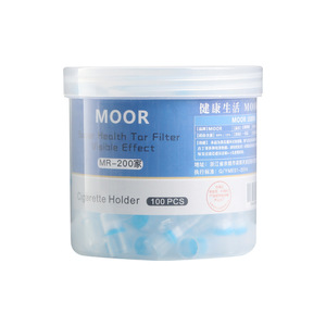 Filtre à cigarettes jetable Moor, 100 pièces, filtre à fumée rond en plastique pour la protection de la santé - Product Image 1