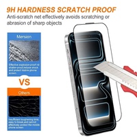 Protection d'écran en verre trempé HD transparente à couverture intégrale, dureté 9H, sans bulles pour iPhone 18 17 16 15 14 13 12 Pro Max 2.5D