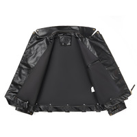 Veste en cuir PU pour moto de marque OEM, style punk, multi-poches, fermeture éclair, automne-hiver, tailles européennes et américaines, fabriquée en Chine