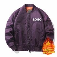 Blouson aviateur rembourré pour homme, coupe ample, printemps-automne, logo personnalisé OEM ODM