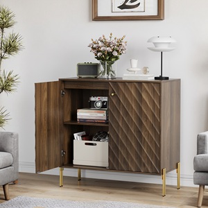 Mid Century Modern <b>Sideboard</b> Buffet <b>Walnut</b> Storage Cabinet Living Room Dining Room - Product Image 4